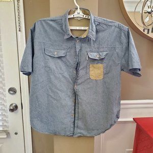 MARC ECKO Mens Shirt Size 4XB Blue and Brown